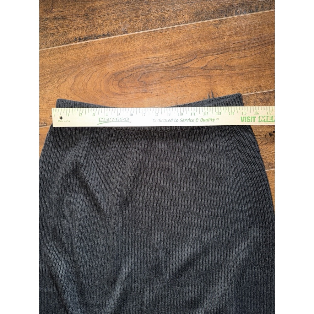 Everlane Organic Cotton Sweater Midi Skirt Women's Large Black Ribbed Knit NWOT - Picture 4 of 8